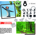 A Béton Noir - numéro adhésif pour boîtes aux lettres- Vinyle épais texturé hauteur 50 mm.