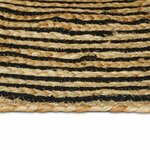 vidaXL Tapis Naturel et Noir 200 x 290 cm Jute