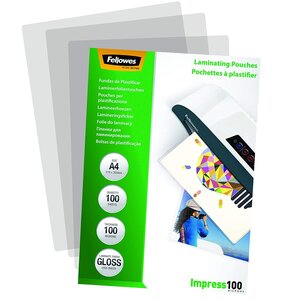 Pochette à plastifier, A3, brillante, 200 microns (2x100) pqt 100 FELLOWES