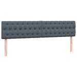 vidaXL Sommier à lattes de lit et matelas gris foncé 180x210cm velours