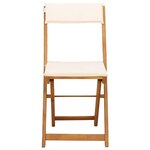 vidaXL Chaises de bistrot d'extérieur 2 Pièces Crème blanc