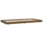 vidaXL Cadre de lit Marron miel 80x200 cm Bois de pin massif
