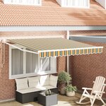 vidaXL Store Manuel Rétractable Vert et Jaune 350x250 cm