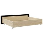 vidaXL Tiroirs de lit 2 Pièces noir bois d'ingénierie et similicuir