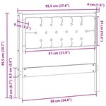 vidaXL Tête de lit Autre Marron et taupe 90 cm Bois massif en pin