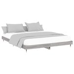 vidaXL Cadre de lit sans matelas sonoma gris 160x200cm bois ingénierie