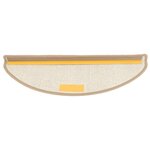 vidaXL Tapis de marches d'escalier 15 Pièces Gris et marron 65x21x4 cm