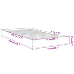 vidaXL Cadre de lit sans matelas chêne fumé 75x190cm bois d'ingénierie