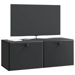 vidaXL Meuble TV mural 78 5 x 31 x 30 cm Noir Bois d'ingénierie