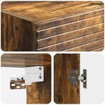 vidaXL Armoire Murale Chêne fumé 33 x 34 5 x 90 cm Bois d'ingénierie