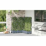 vidaXL Pots de jardin Gris clair 120 x 120 x 126 cm Acier