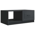 vidaXL Table basse Noir 90 x 50 x 37 cm Bois d'ingénierie