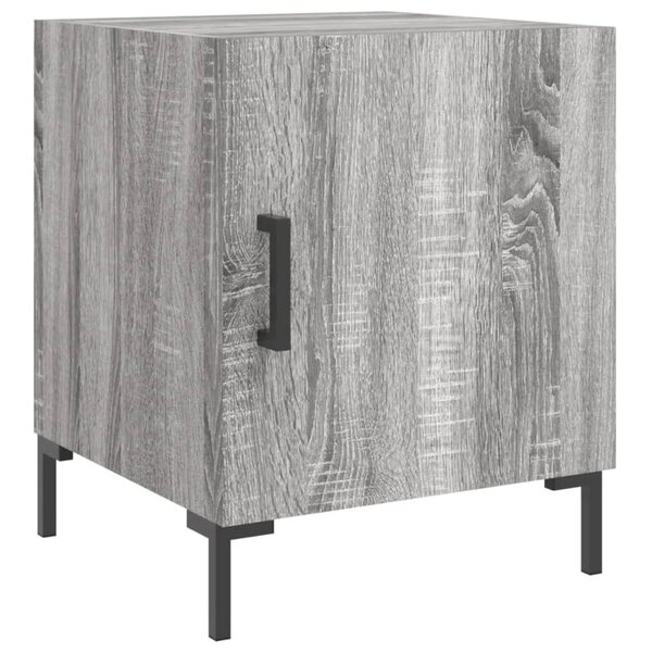 vidaXL Table de chevet sonoma gris 40x40x50 cm bois d'ingénierie