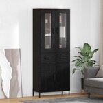 vidaXL Haut Armoire Chêne noir 69 5 x 34 x 180 cm Bois d'ingénierie