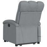 vidaXL Fauteuil de massage inclinable Gris clair Tissu