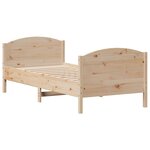 vidaXL Cadre de lit sans matelas 75x190 cm bois de pin massif