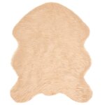 vidaXL Tapis en Peau de Mouton Synthétique Beige 50 x 80 cm Polyester