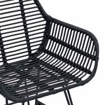 vidaXL Chaise de salle à manger 2 Pièces Noir 55 x 50 x 74 cm