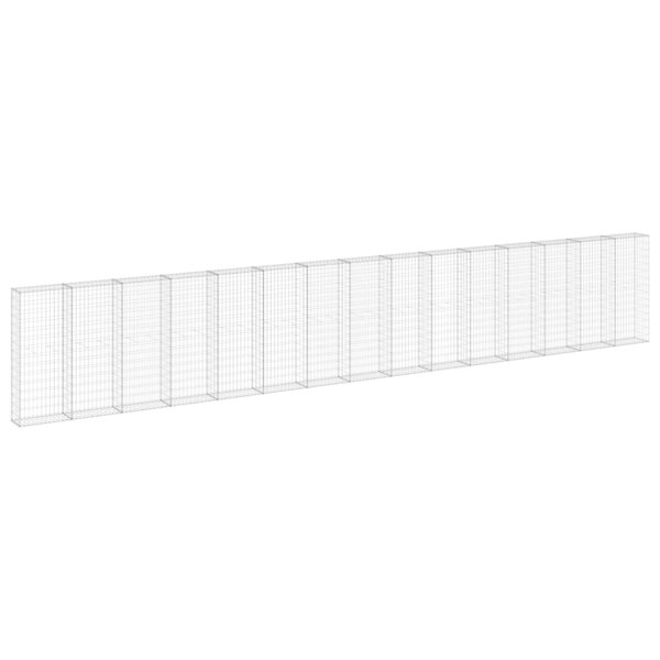 vidaXL Mur en gabion avec couvercles Acier galvanisé 900x30x150 cm