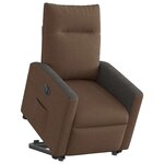 vidaXL Fauteuil inclinable électrique marron tissu