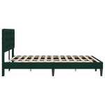 vidaXL Cadre de lit avec tête de lit Vert foncé 160 x 200 cm Velours