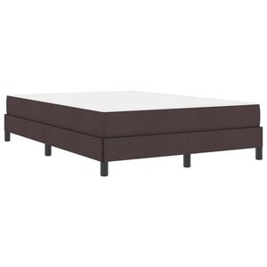 vidaXL Lit à ressorts avec matelas Marron foncé 160 x 200 cm tissu