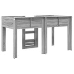 vidaXL Lit Superposé pour Enfants Gris Sonoma 90 x 190 cm