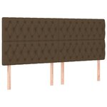vidaXL Cadre de lit sans matelas avec tête de lit marron foncé tissu