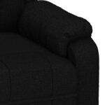 vidaXL Fauteuil inclinable électrique Noir Tissu