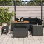 vidaXL Ensemble de canapé de jardin avec coussin 8 Pièces Noir