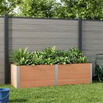 vidaXL Jardinière surélevée Marron 200 x 50 x 54 cm WPC et Aluminium