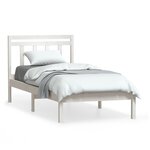 vidaXL Cadre de lit Blanc Bois de pin massif 90x200 cm