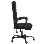 vidaXL Fauteuil de massage inclinable de bureau Noir Similicuir