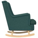 vidaXL Chaise à bascule Vert foncé 62 x 80 x 85 cm tissu