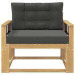 vidaXL Sofa de milieu extérieur Polyester Blanc
