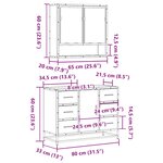 vidaXL Ensemble de meubles de salle de bain 2 Pièces Chêne marron
