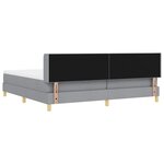 vidaXL Lit à Ressorts avec matelas Gris clair 200 x 200 cm tissu