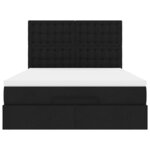 VidaXL Cadre de lit ottoman avec matelas noir 140x200 cm tissu