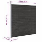 vidaXL Clôture de jardin WPC 175x186 cm Gris