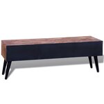 vidaXL Table console TV avec 4 tiroirs Bois de teck recyclé