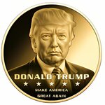 Pièce de monnaie en Or 3000 Francs g 0.031 (1/1000 oz) Millésime Gold Gift DONALD TRUMP 1/1000