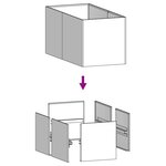 vidaXL Jardinière 80x40x40 cm acier corten