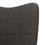 Chaise Relaxante vidaXL Gris Foncé en Tissu Curly Imitant la Laine