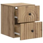 vidaXL Cabinet de chevet mural Chêne artisanal 33 x 34 5 x 40 cm