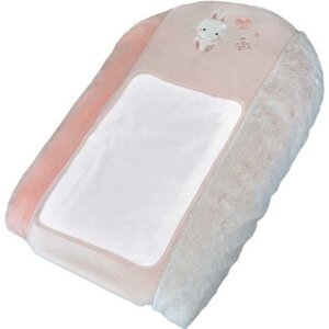 Matelas à langer avec housse Lapinou - Rose - 50 x 75 cm