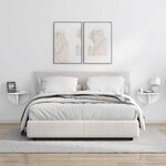 vidaXL Étagère Murale 2 Pièces Blanc 38 x 19 x 19 cm Bois d'ingénierie