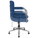 Vidaxl chaise pivotante de bureau bleu tissu
