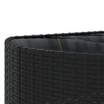vidaXL Salon de jardin 6 Pièces avec coussins noir résine tressée