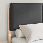vidaXL Cadre de lit avec tête de lit rembourrée Gris foncé
