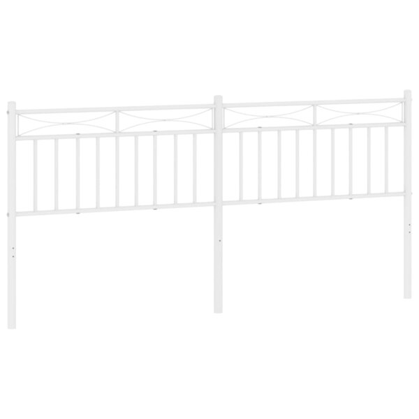 vidaXL Tête de lit de remplacement métal blanc 200 cm